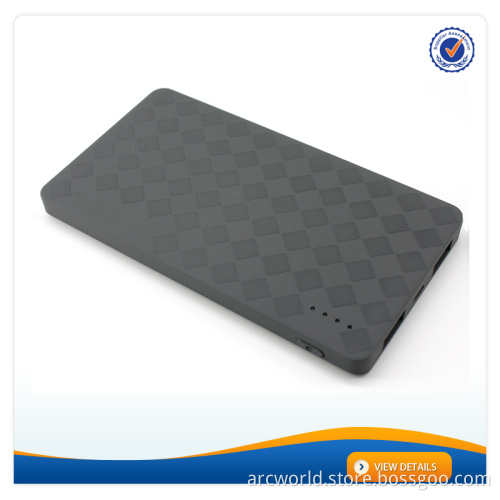 AWC841 2017 ABS+Painting slim 2 usb lithium 4000 mah portable battery charger 8000 mah wholesale power bank